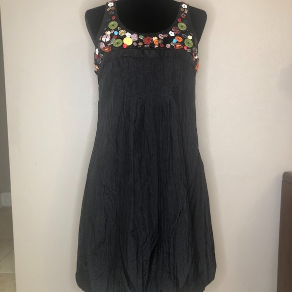 SUE WONG Bubble Hem Dress Size 8 - Picture 1 of 8